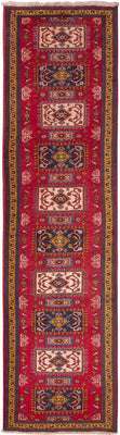Tapis de couloir Tapis persan - Nomadic - 308 x 83 cm - rouge
