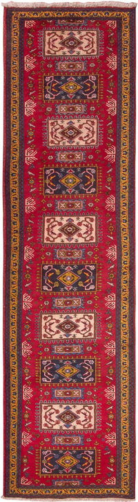 Tapis de couloir Tapis persan - Nomadic - 308 x 83 cm - rouge