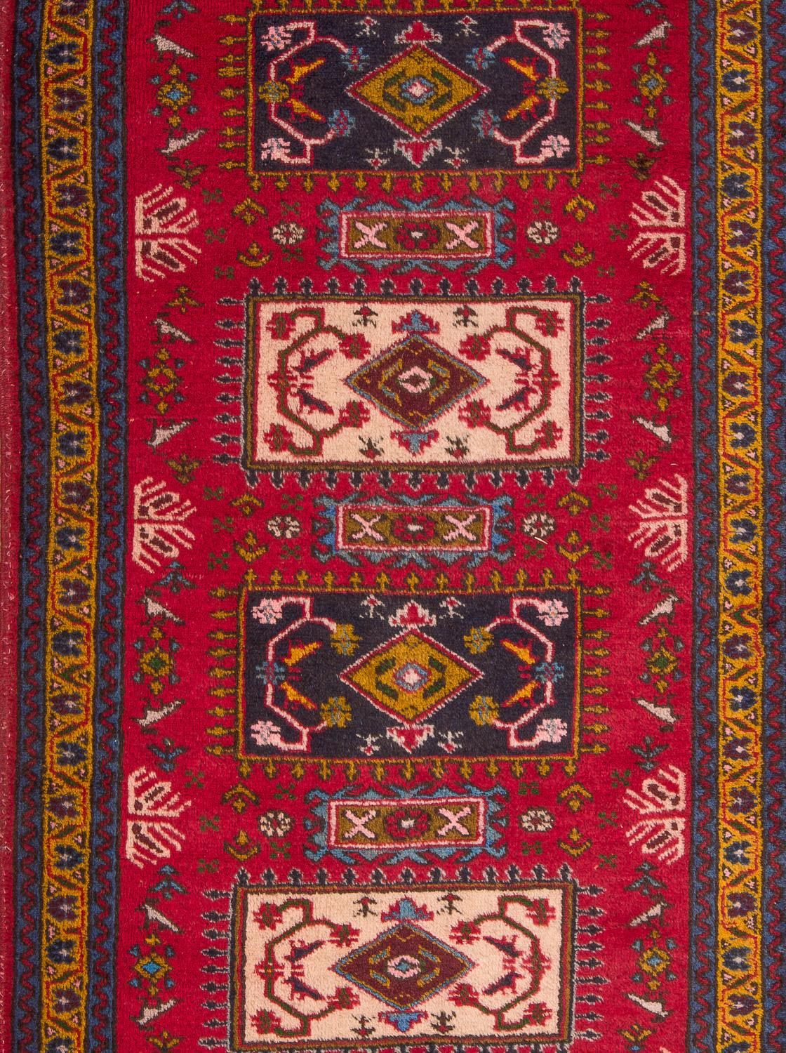 Tapis de couloir Tapis persan - Nomadic - 308 x 83 cm - rouge