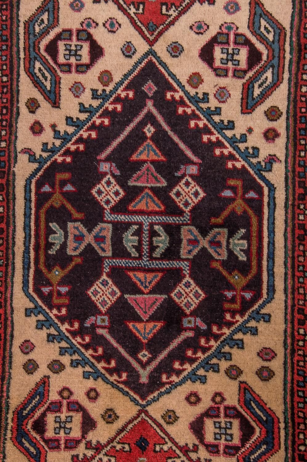 Tapis de couloir Tapis persan - Nomadic - 296 x 75 cm - beige