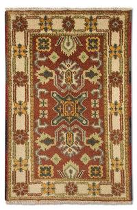 Tapis oriental - 93 x 64 cm - rouille