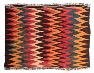 Tapis Kelim - Vieux - 130 x 90 cm - multicolore