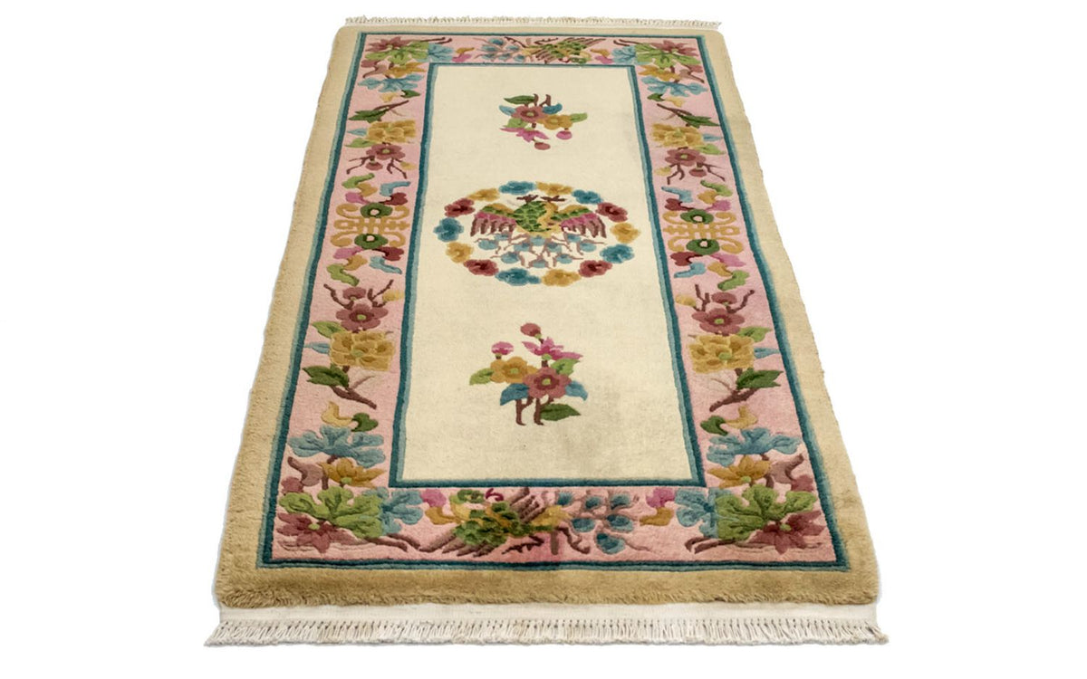 Tapis chinois - 140 x 70 cm - beige