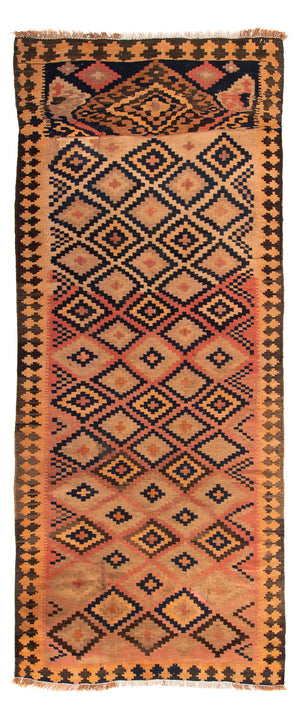Tapis de couloir Tapis Kelim - Vieux - 330 x 145 cm - multicolore