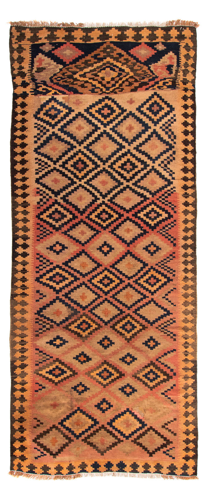 Tapis de couloir Tapis Kelim - Vieux - 330 x 145 cm - multicolore