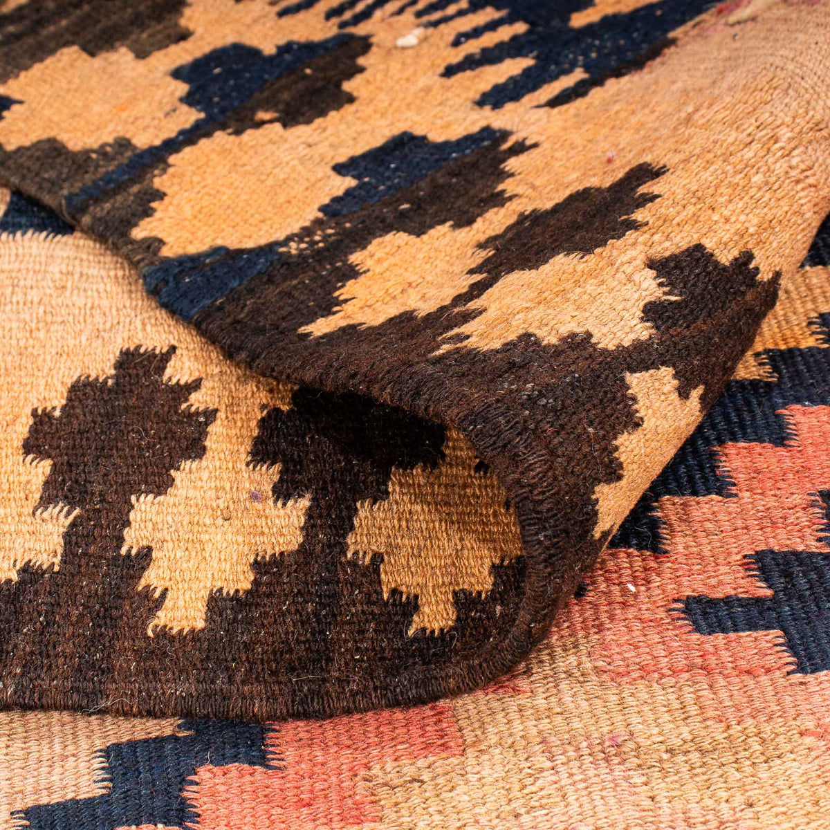 Tapis de couloir Tapis Kelim - Vieux - 330 x 145 cm - multicolore