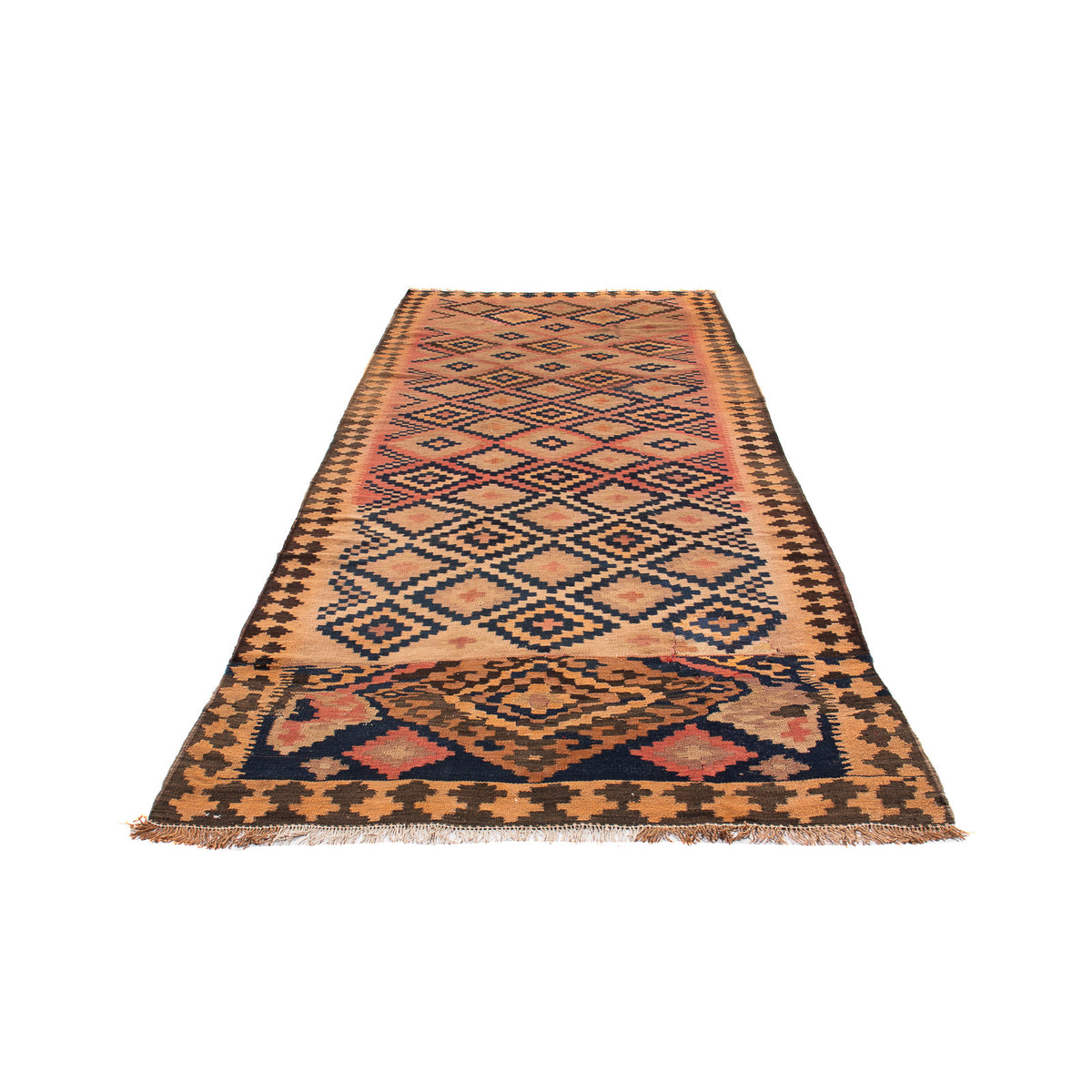 Tapis de couloir Tapis Kelim - Vieux - 330 x 145 cm - multicolore