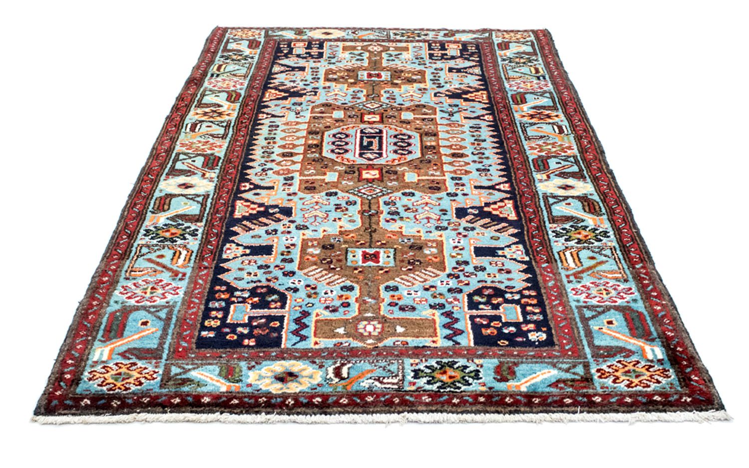 Tapis persan - Nomadic - 199 x 130 cm - bleu