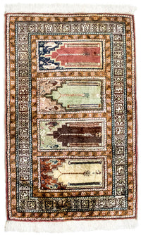 Tapis en soie - Kayseri - 104 x 66 cm - multicolore