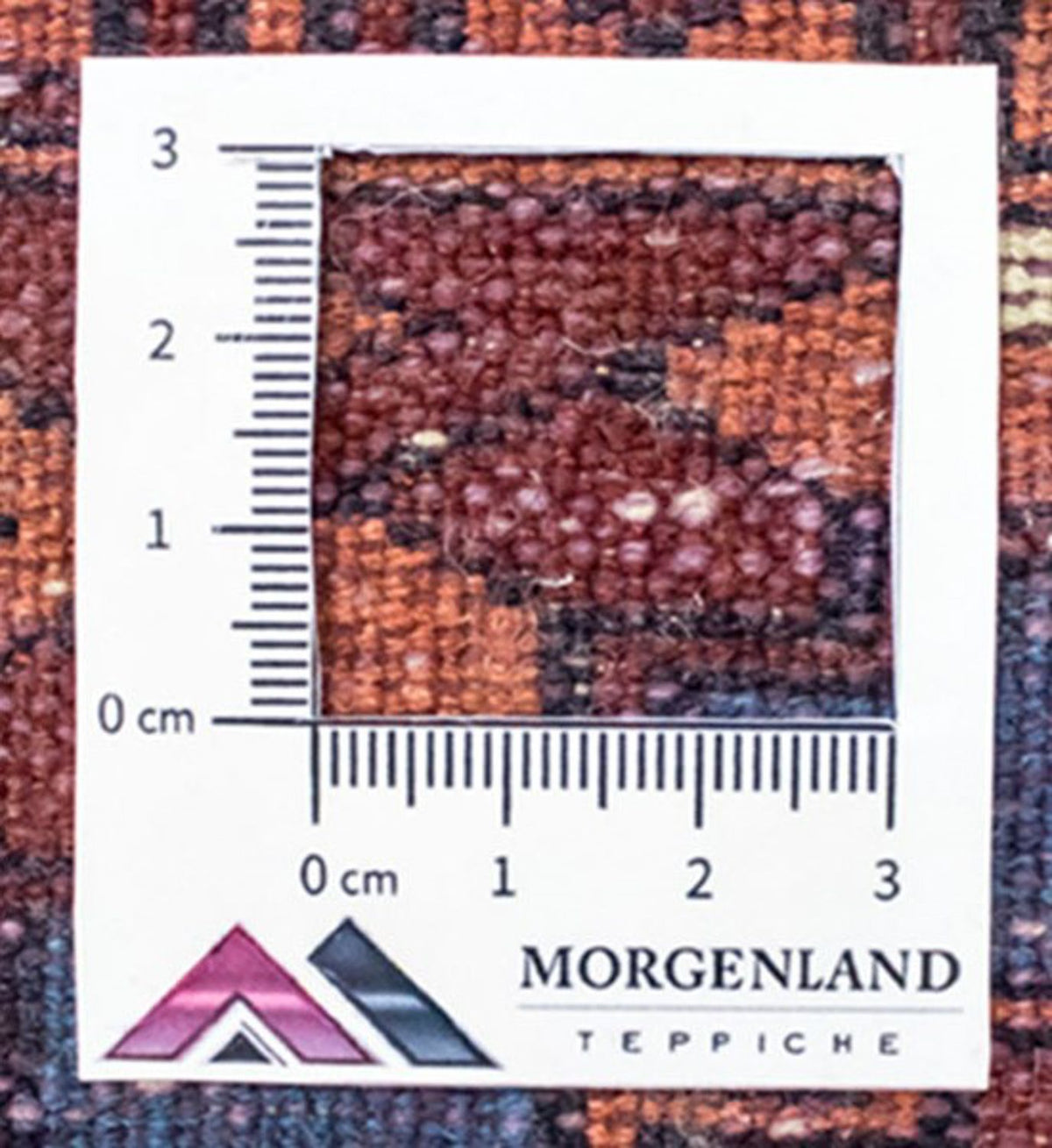 Tapis afghan - 69 x 46 cm - rouille