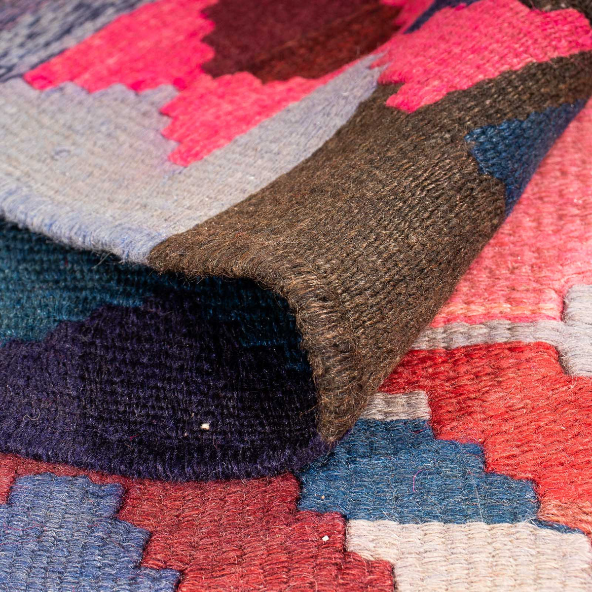 Tapis de couloir Tapis Kelim - Vieux - 300 x 150 cm - multicolore