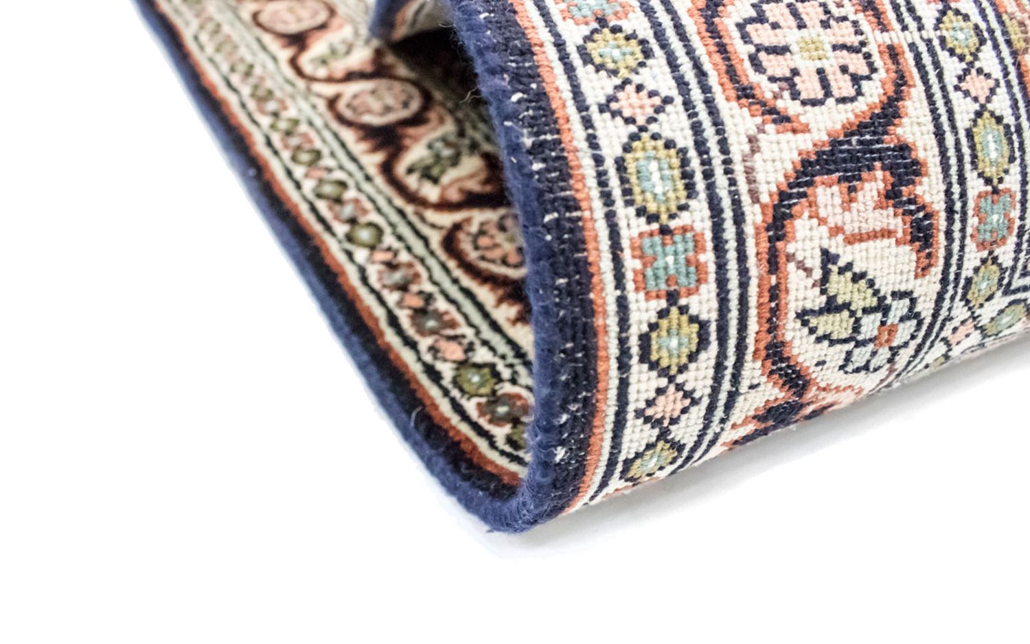 Tapis en soie - Soie du Cachemire - 124 x 65 cm - multicolore