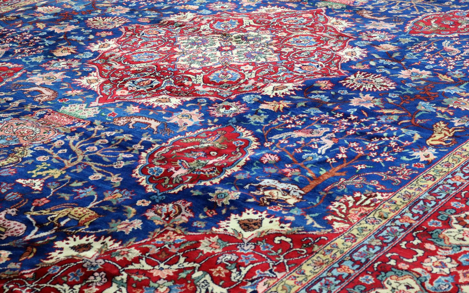 Tapis persan - Tabriz - 457 x 344 cm - bleu