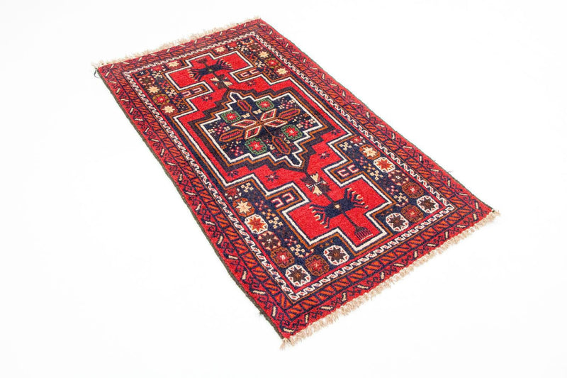 Tapis Belutsch - 126 x 73 cm - rouge