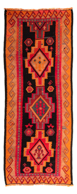 Tapis de couloir Tapis Kelim - Vieux - 325 x 140 cm - multicolore