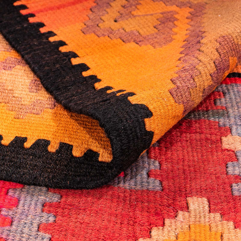 Tapis de couloir Tapis Kelim - Vieux - 325 x 140 cm - multicolore