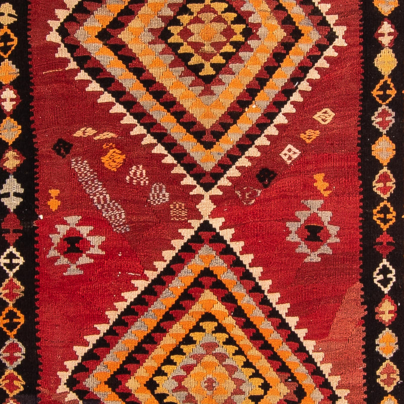 Tapis de couloir Tapis Kelim - Vieux - 320 x 125 cm - multicolore
