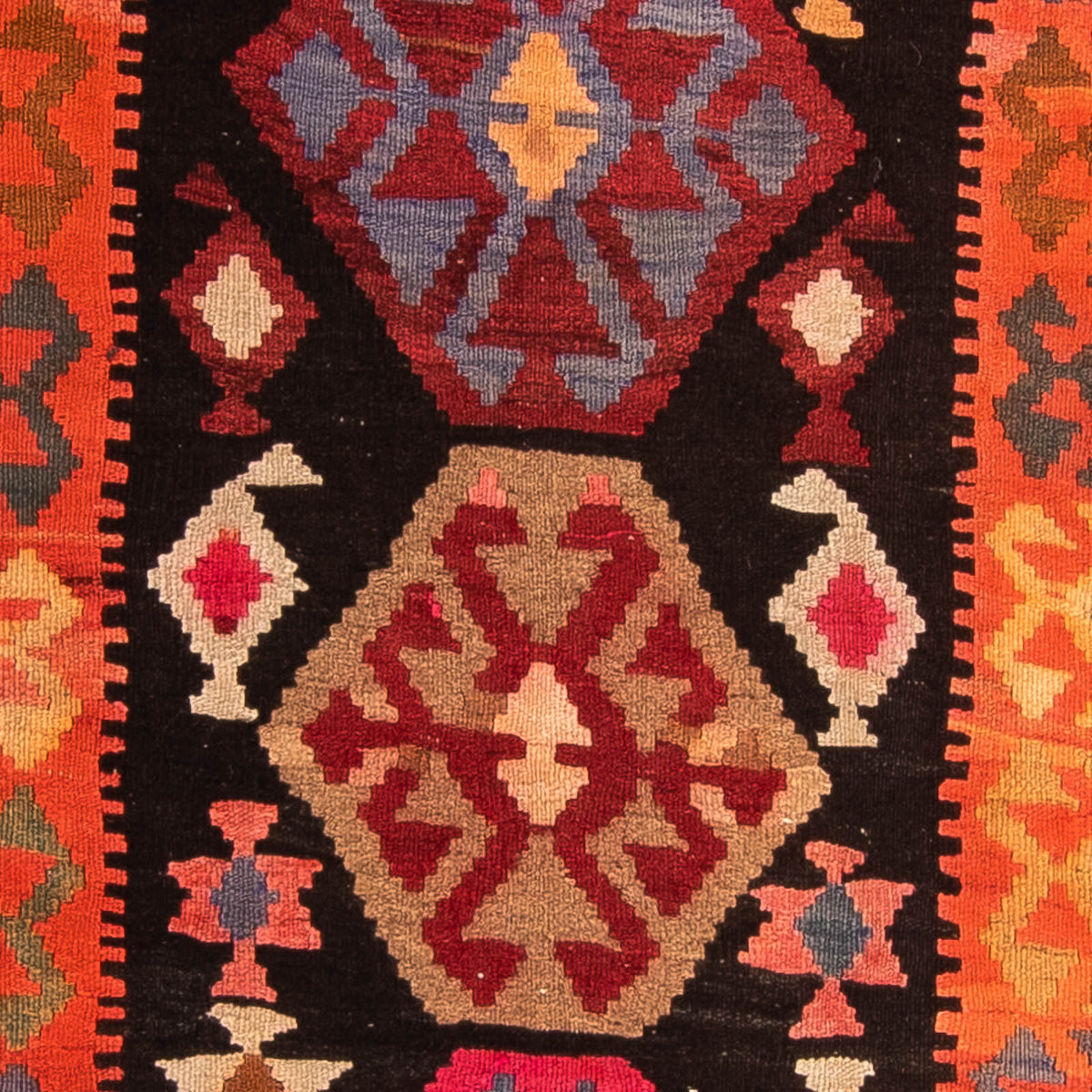 Tapis de couloir Tapis Kelim - Vieux - 240 x 117 cm - multicolore