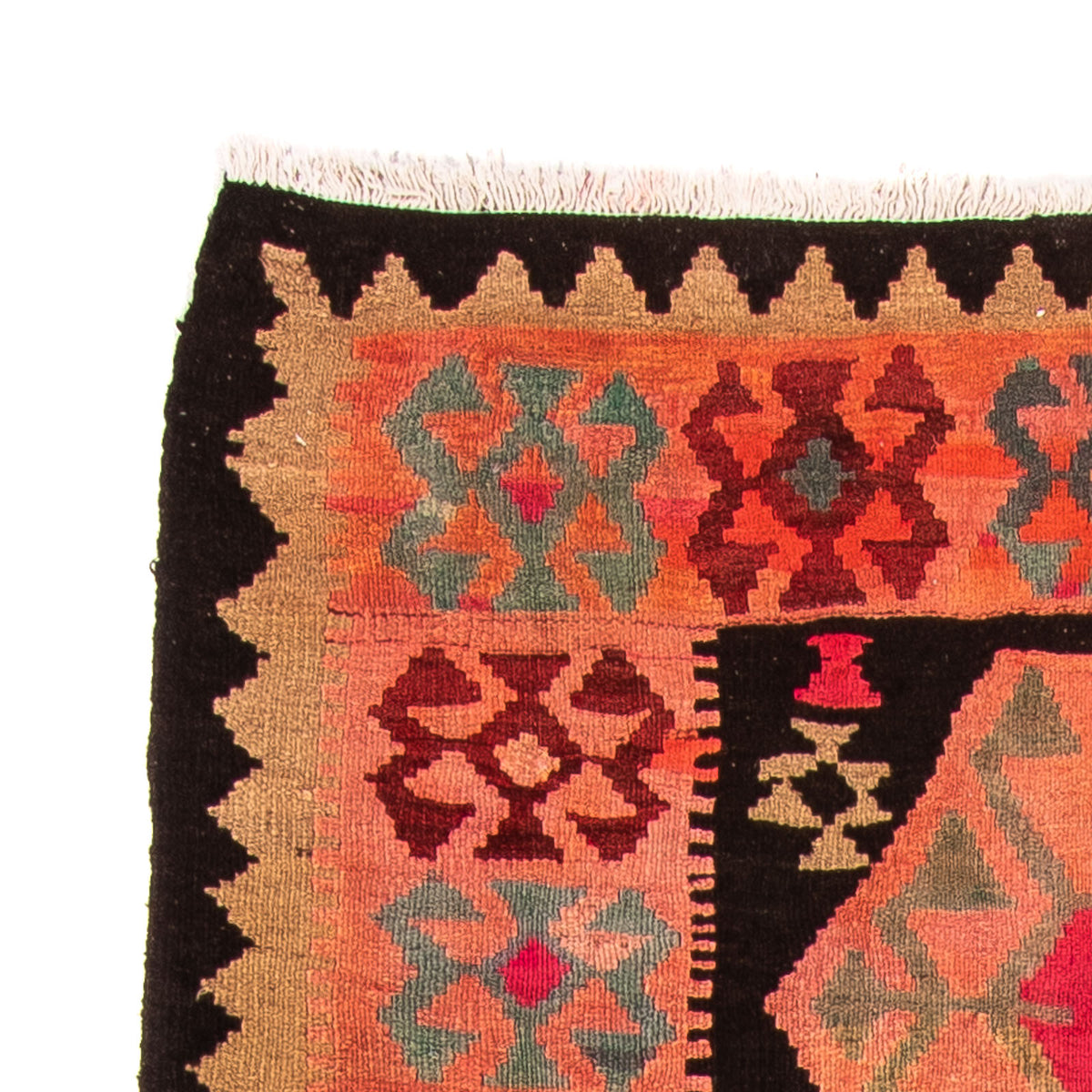 Tapis de couloir Tapis Kelim - Vieux - 240 x 117 cm - multicolore