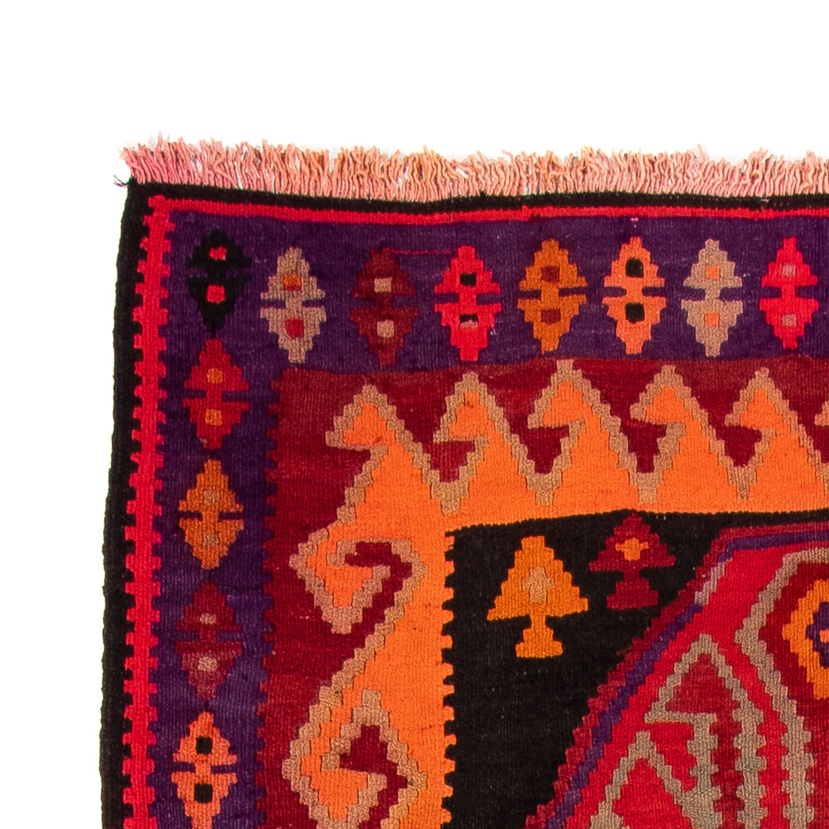 Tapis Kelim - Vieux carré  - 150 x 142 cm - multicolore