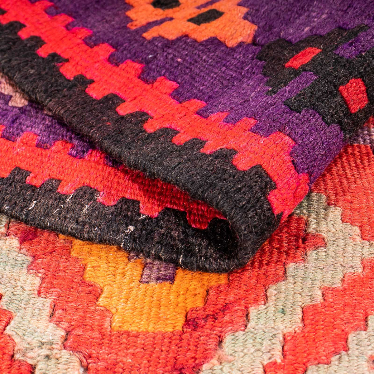 Tapis Kelim - Vieux carré  - 150 x 142 cm - multicolore