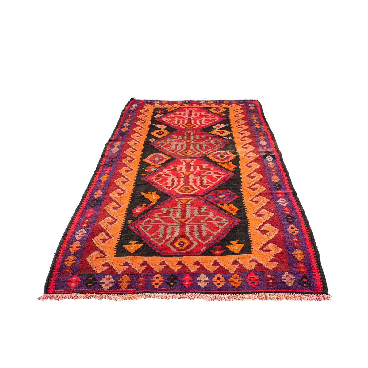 Tapis Kelim - Vieux carré  - 150 x 142 cm - multicolore