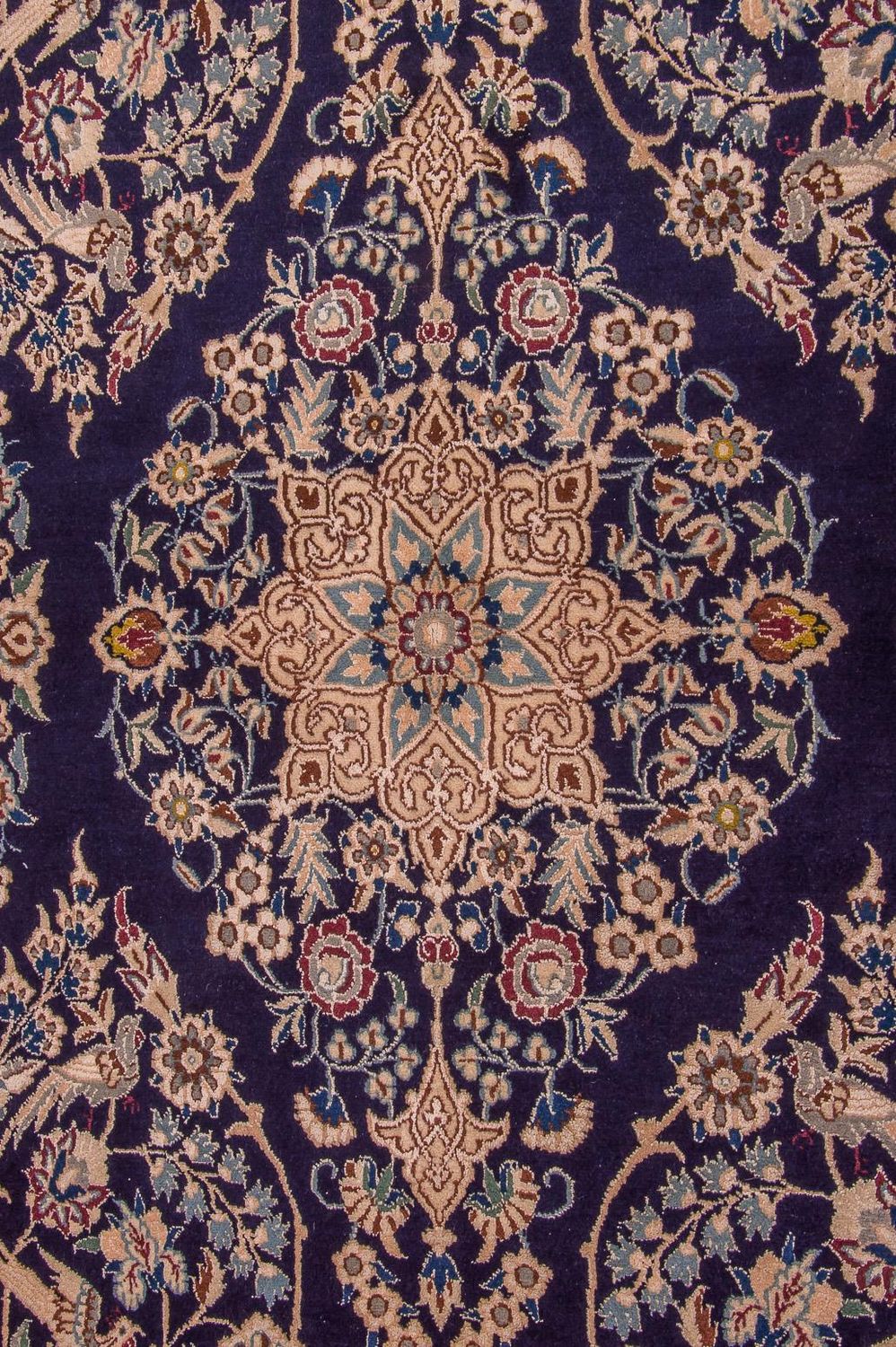 Tapis persan - Nain - Royal - 204 x 130 cm - bleu foncé