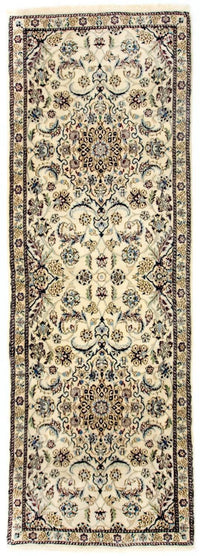 Tapis de couloir Tapis persan - Nain - Royal - 254 x 88 cm - beige