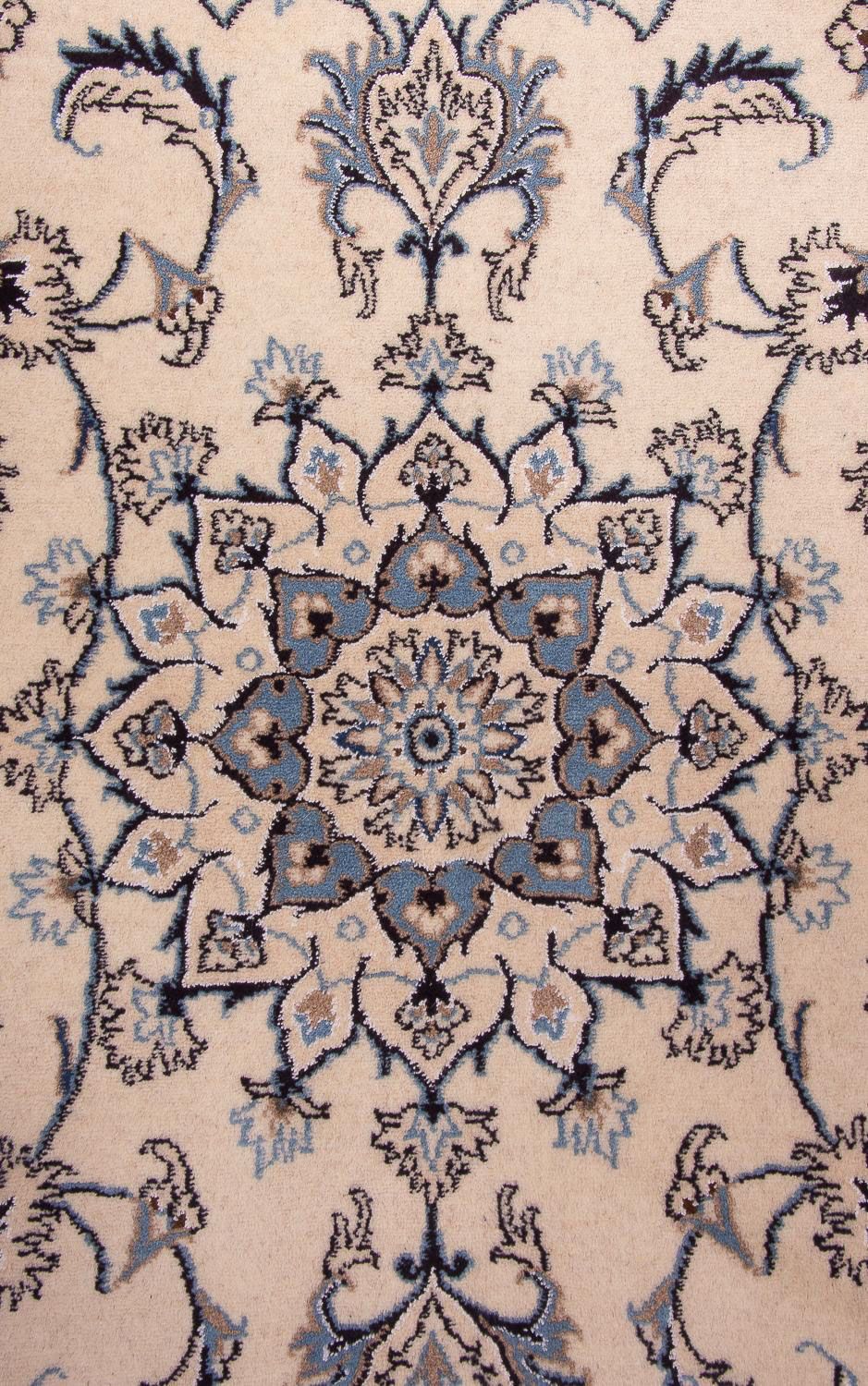 Tapis persan - Nain - 202 x 120 cm - beige