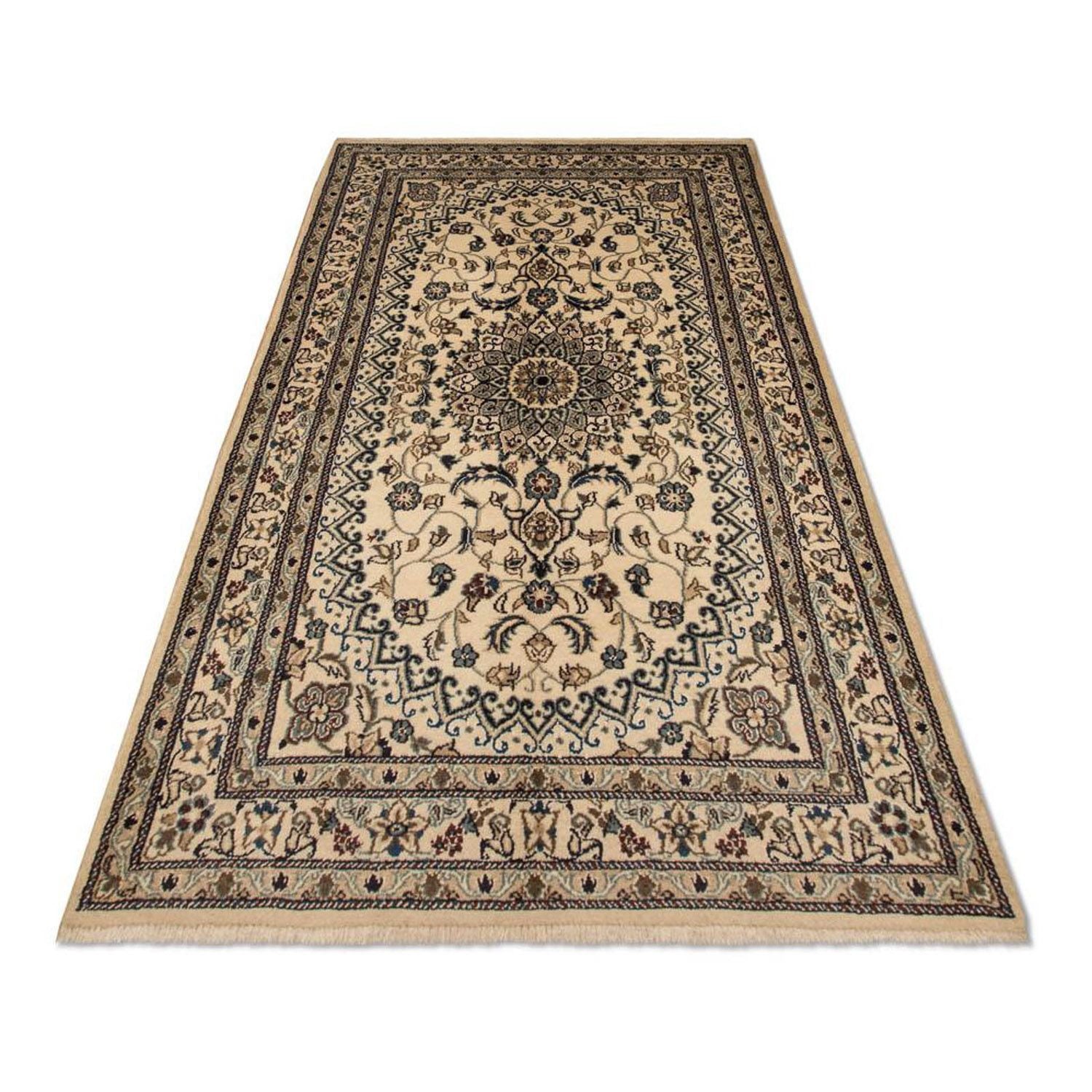 Tapis persan - Nain - 214 x 118 cm - beige