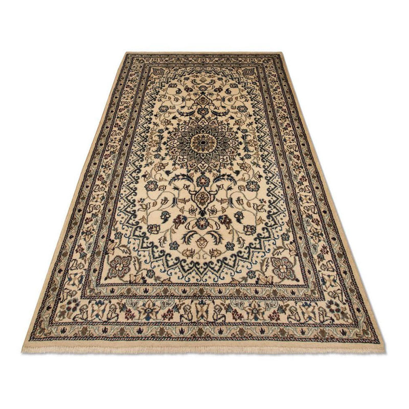 Tapis persan - Nain - 214 x 118 cm - beige