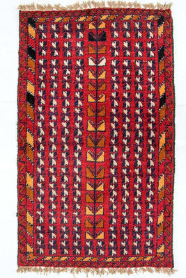 Tapis Belutsch - 126 x 73 cm - rouge