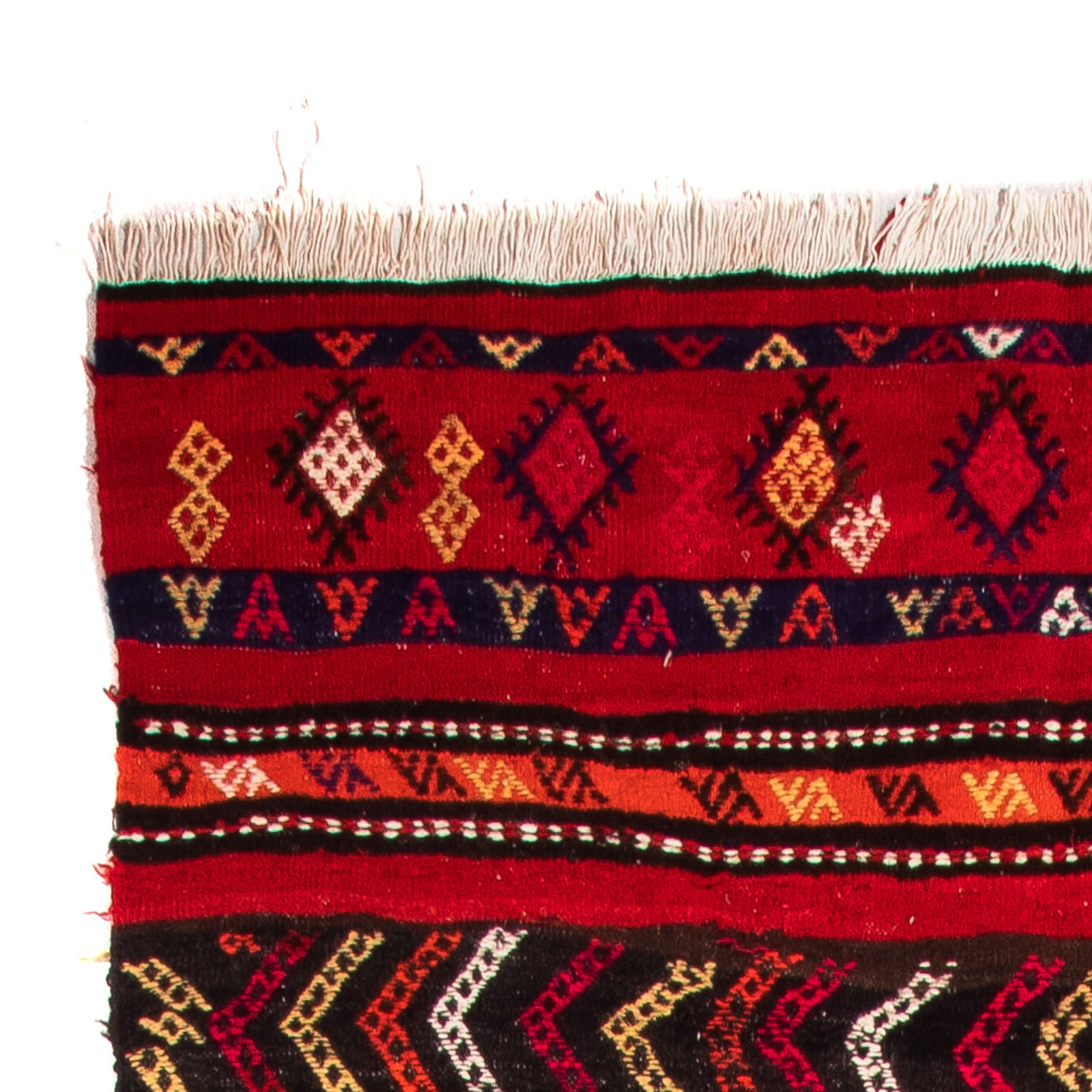 Tapis de couloir Tapis Kelim - Vieux - 350 x 145 cm - multicolore