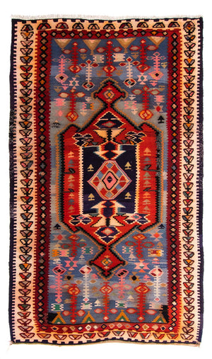 Tapis Kelim - Vieux - 295 x 185 cm - multicolore