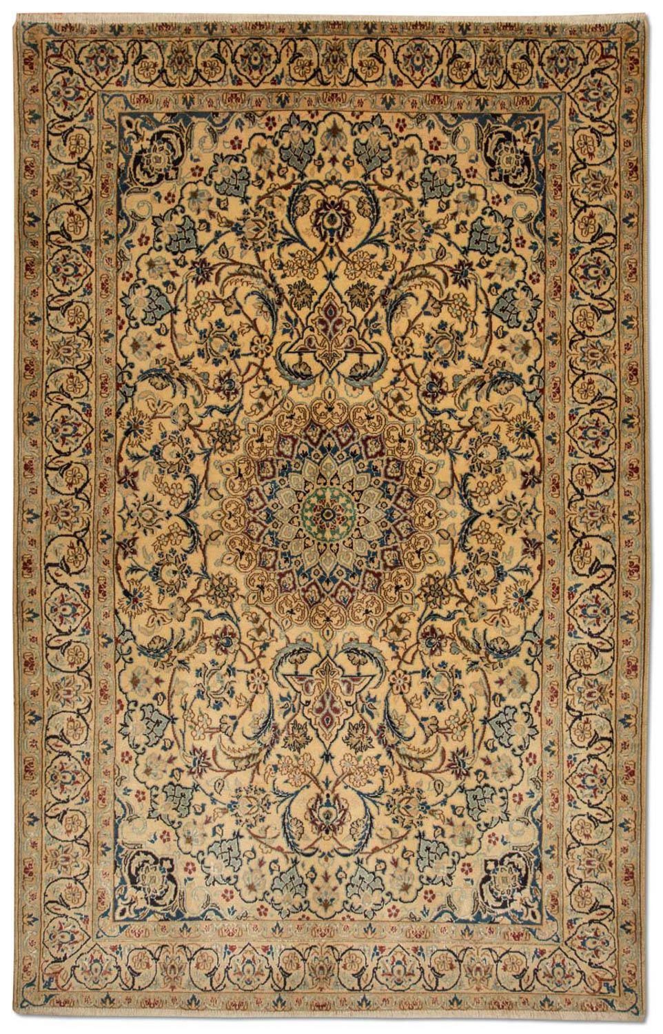 Tapis persan - Nain - Royal - 215 x 132 cm - beige