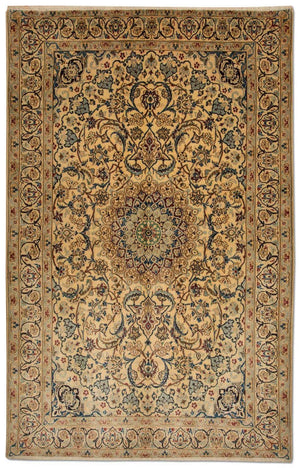 Tapis persan - Nain - Royal - 215 x 132 cm - beige