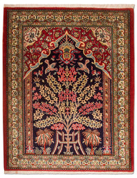 Tapis persan - Ghom - 108 x 82 cm - bleu