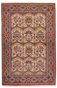 Tapis persan - Ghom - 215 x 141 cm - rouge