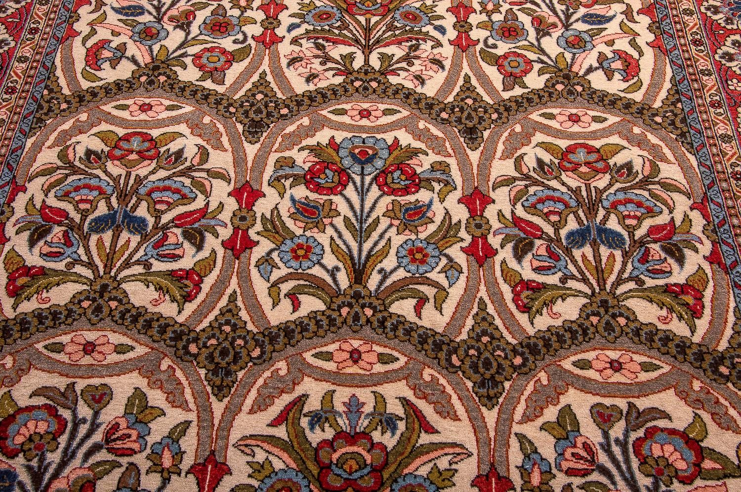 Tapis persan - Ghom - 215 x 141 cm - rouge