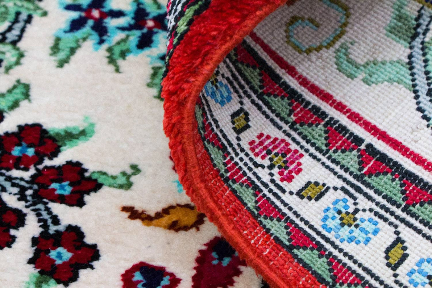 Tapis de Qom en soie Tapis 77x57cm - Tapis persan