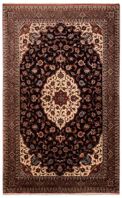 Tapis persan - Bidjar - 213 x 128 cm - bleu foncé