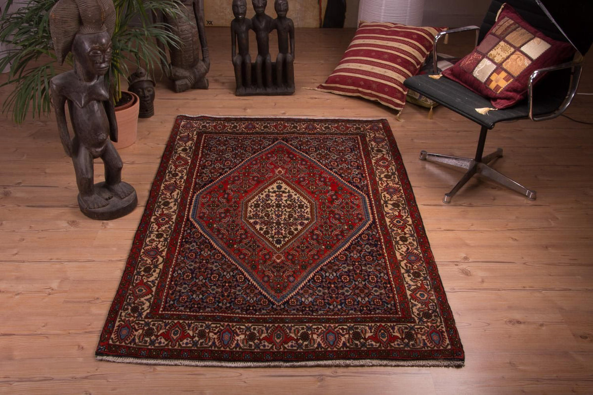 Tapis persan - Bidjar - 181 x 120 cm - rouge