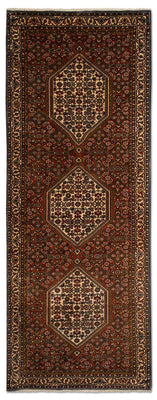 Tapis de couloir Tapis persan - Bidjar - 214 x 77 cm - marron