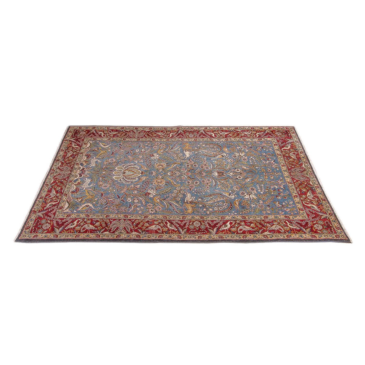 Tapis persan - Ghom - 207 x 137 cm - bleu clair