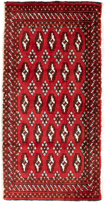 Tapis de couloir Tapis Turkaman - 100 x 50 cm - rouge