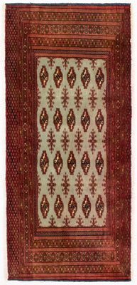 Tapis de couloir Tapis Turkaman - 100 x 50 cm - rouge
