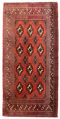 Tapis de couloir Tapis Turkaman - 100 x 50 cm - rouge