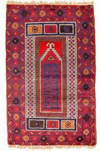 Tapis Belutsch - 125 x 79 cm - rouge