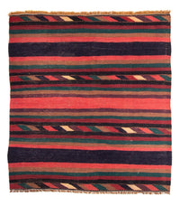 Tapis Kelim - Vieux - 195 x 160 cm - multicolore