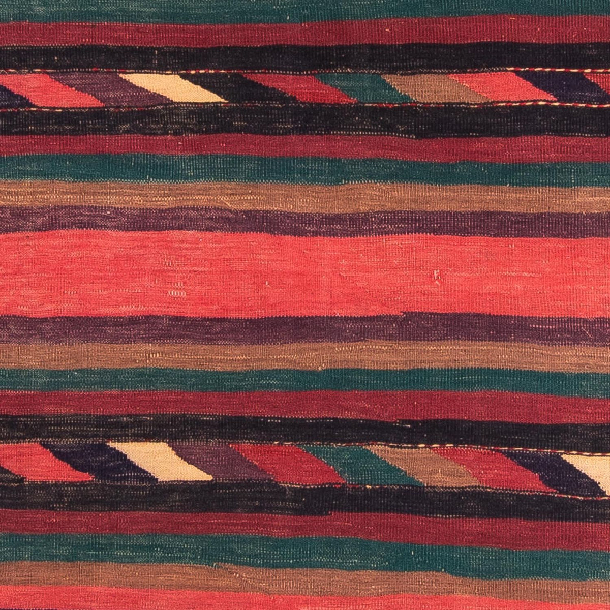 Tapis Kelim - Vieux - 195 x 160 cm - multicolore